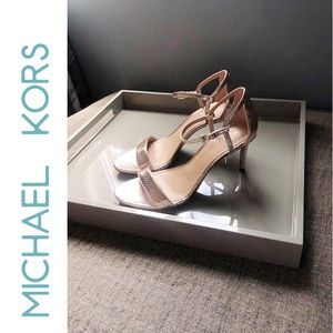 NEW - Michael Kors Simone Sandal (Rose Gold Heels)
